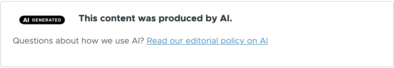 The disclosure card on exempt content, with no legal line