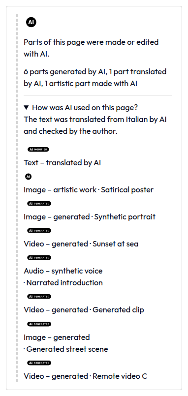 The grouped disclosure on a narrow screen