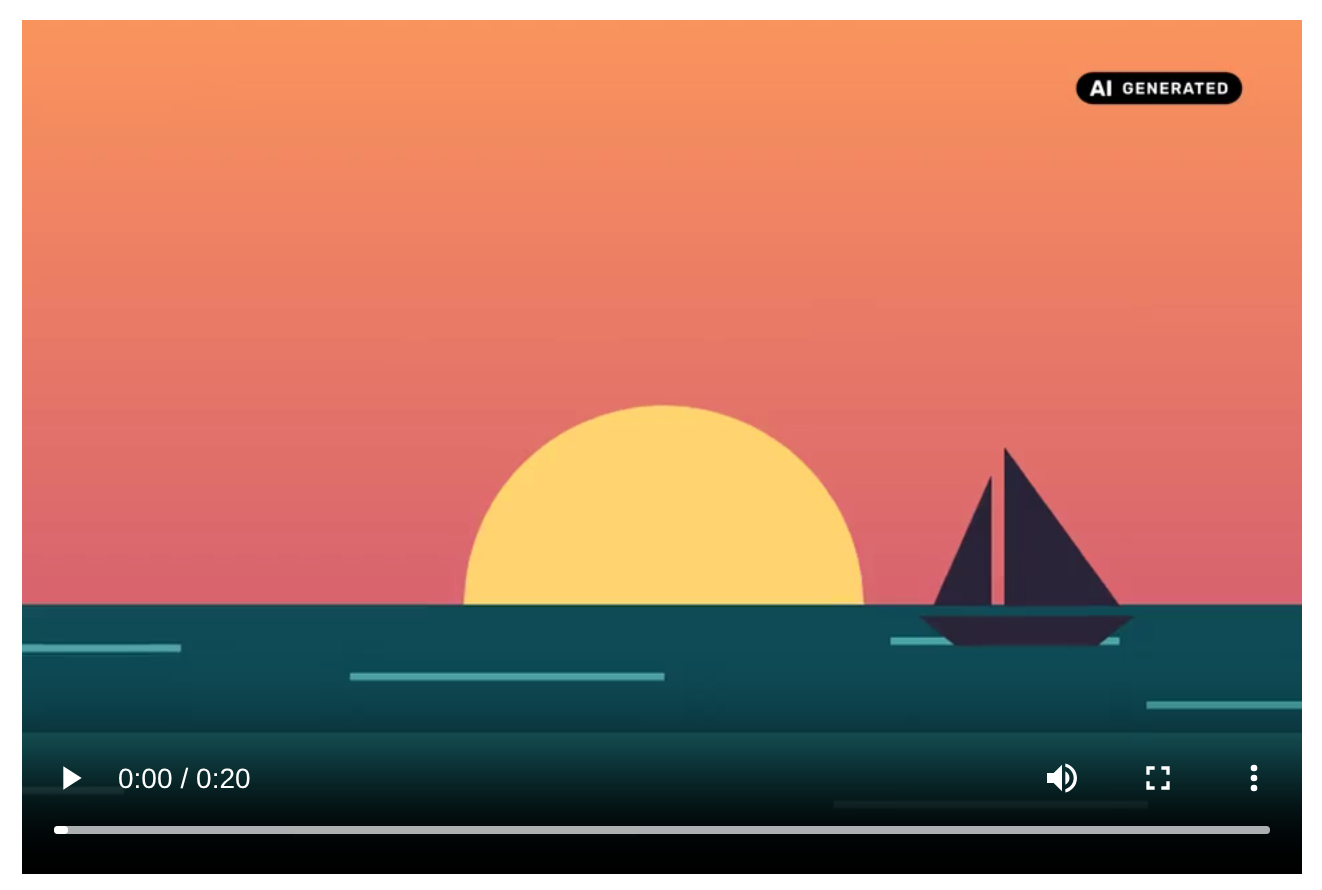 The EU icon over a video player