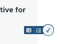 Blue ed11y accessibility checker widget indicating no issues found, with summary and checklist icons and a checkmark.