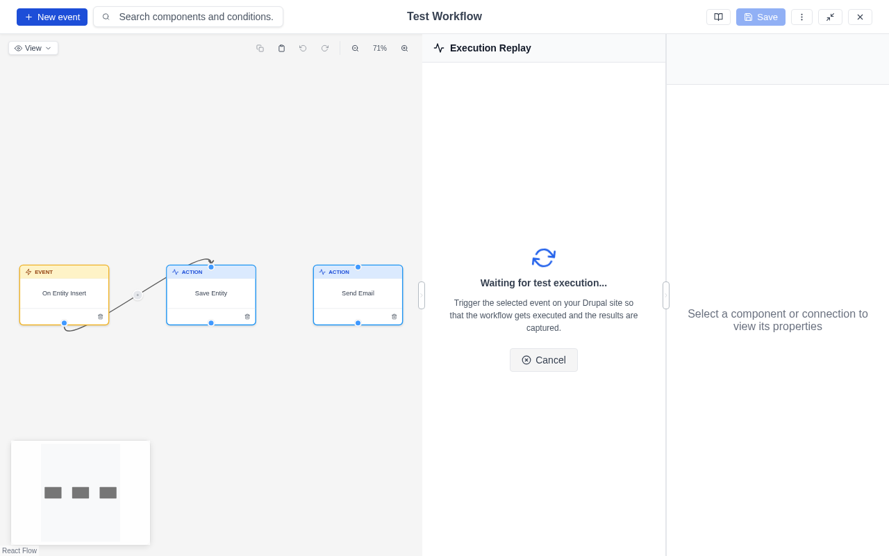 Test waiting state with spinning indicator