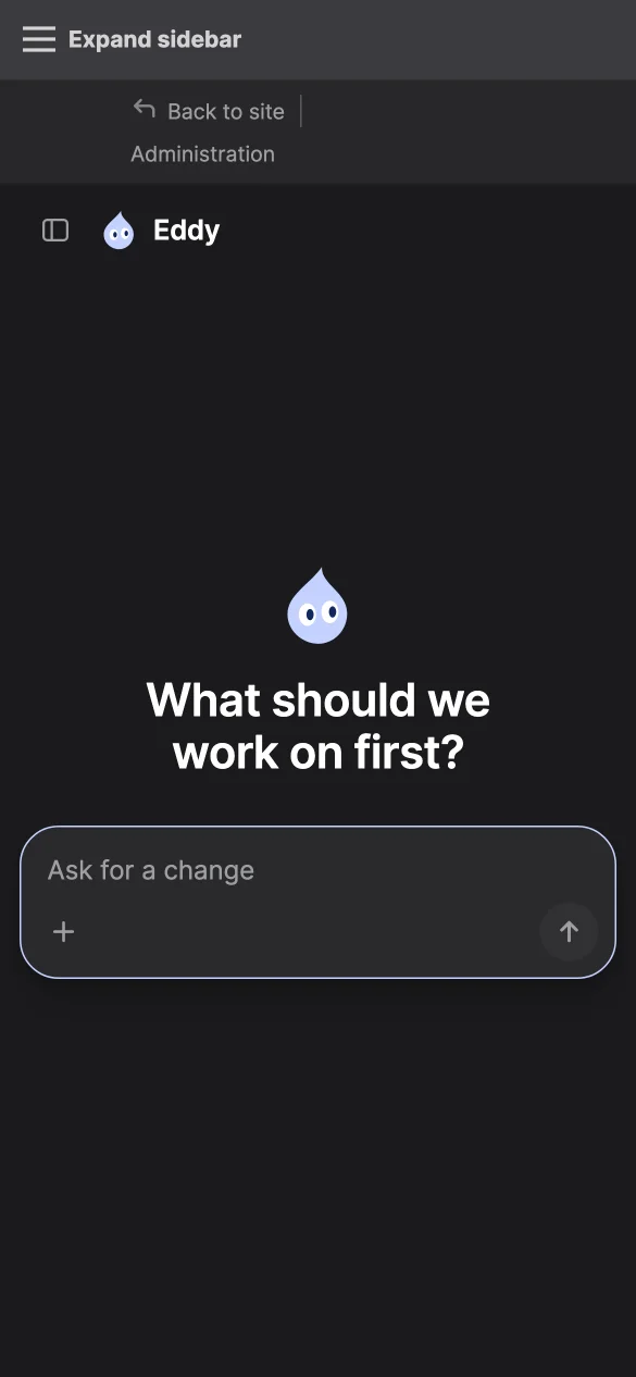 A new chat on a phone.