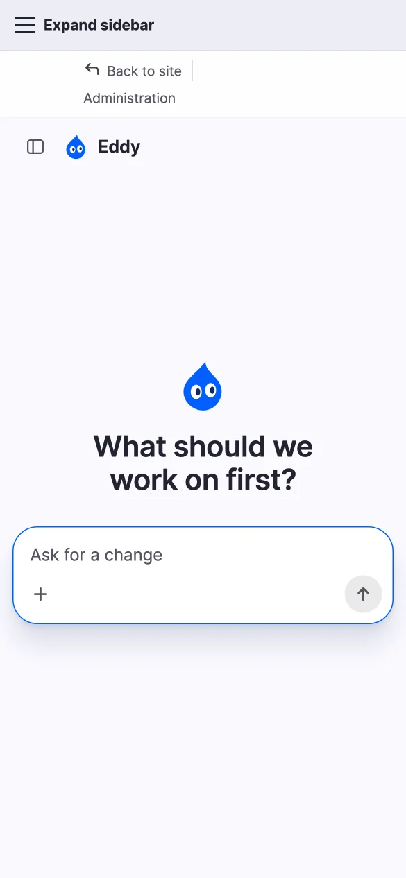 A new chat on a phone.