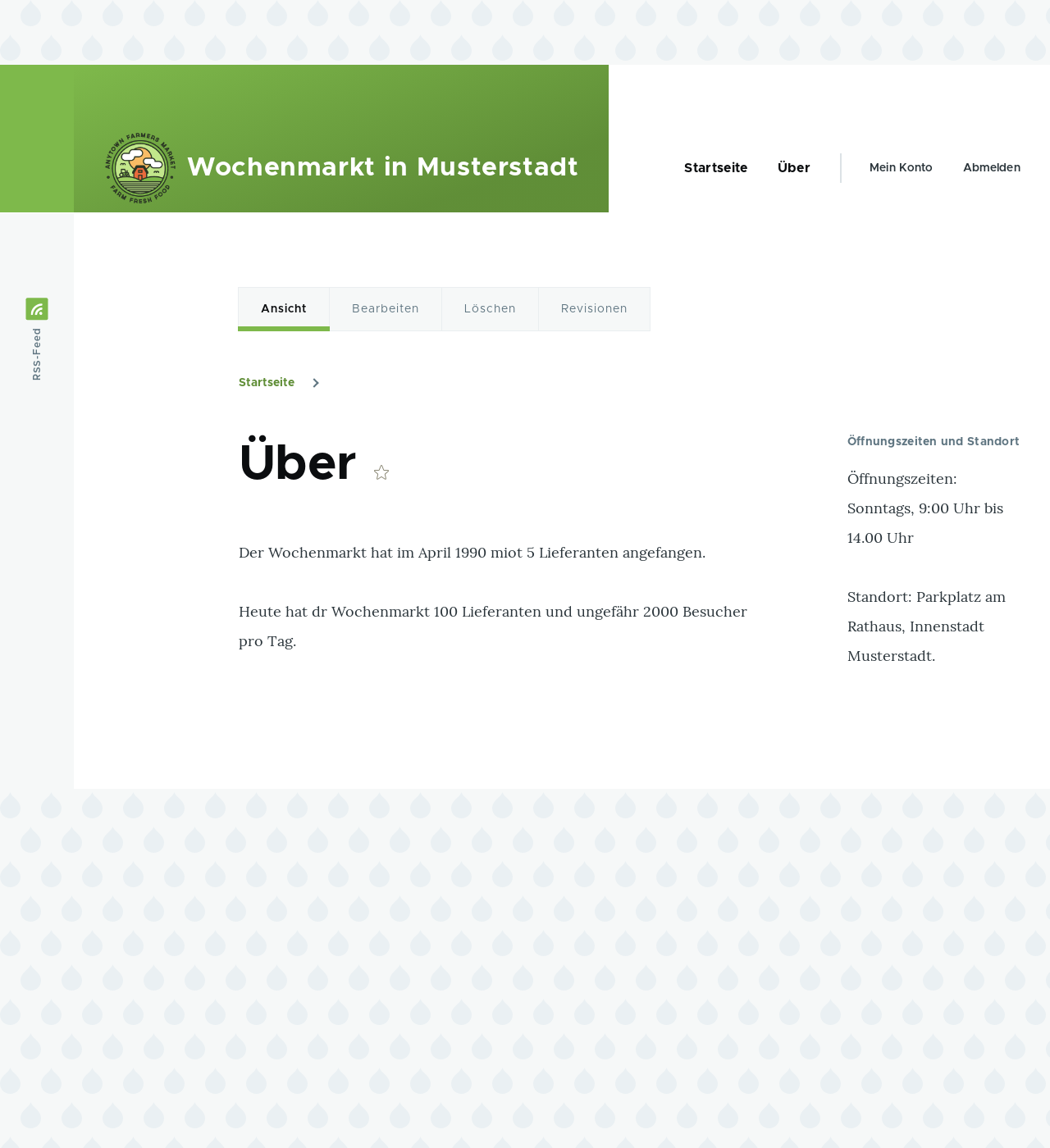 Page with a block placed on the Sidebar second region