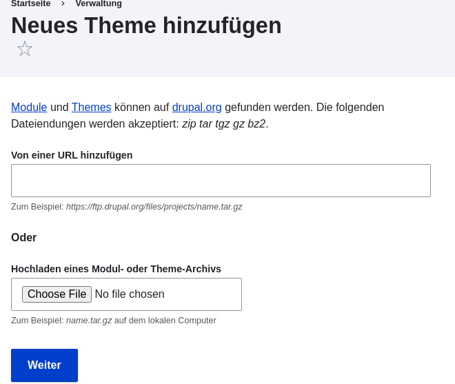 Installing a theme