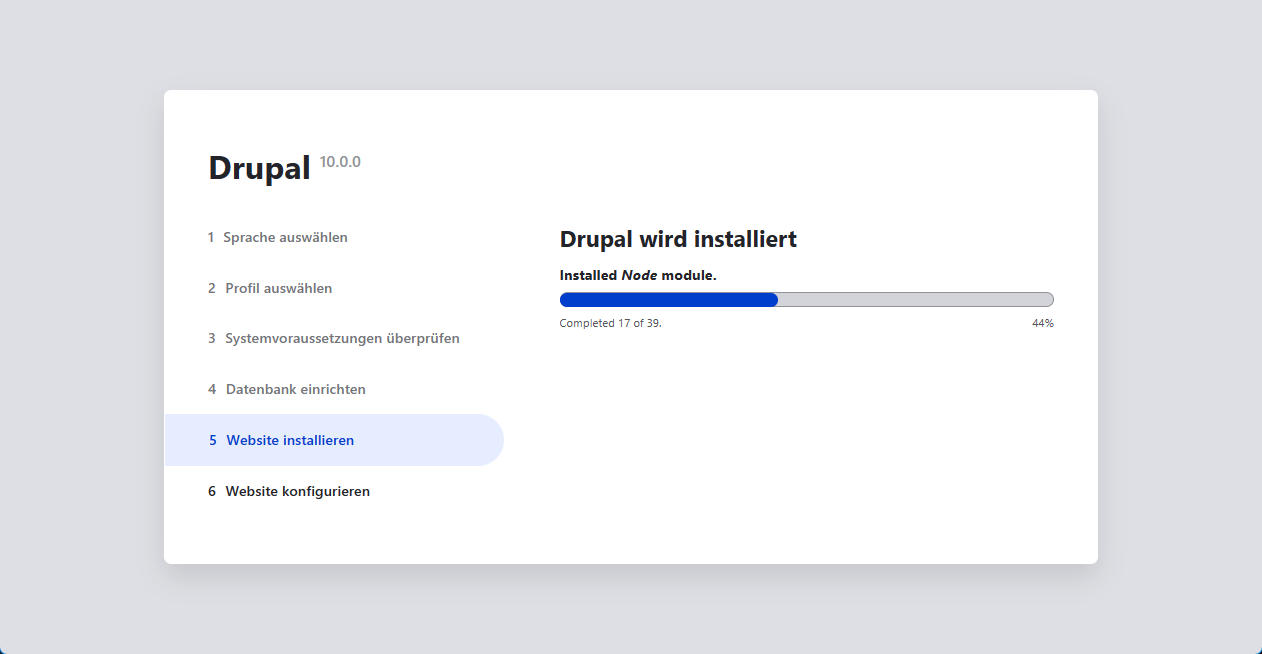 Installation progress bar