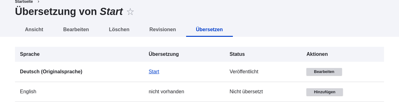 Adding a content translation