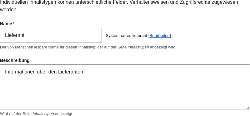 Adding a Content type
