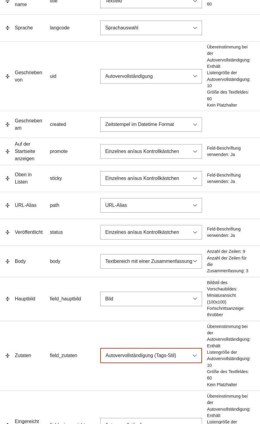 Manage the Recipe form