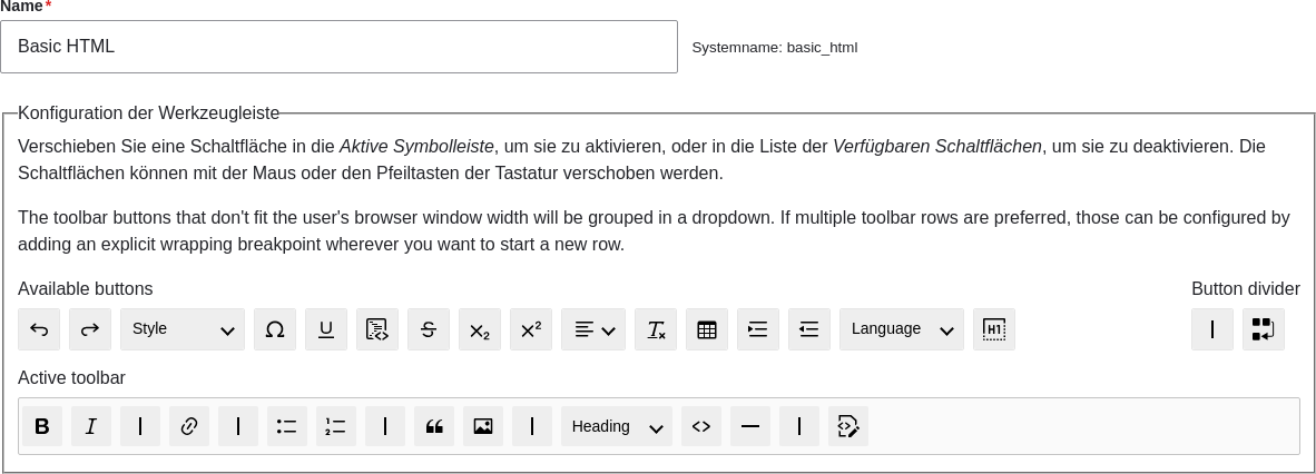 Configuring the editor