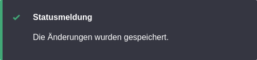 Confirmation message
